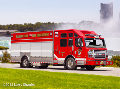 Niagara Falls Fire Department NY Rescue 1 Rosenbauer America Commander heavy rescue/command post Larry Shapiro photographer shapirophotography.net